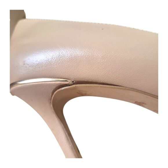 Coach Wiley Beachwood Leather Pointed Pumps Slip On Designer Nude Size 7.5 - Picture 5 of 8